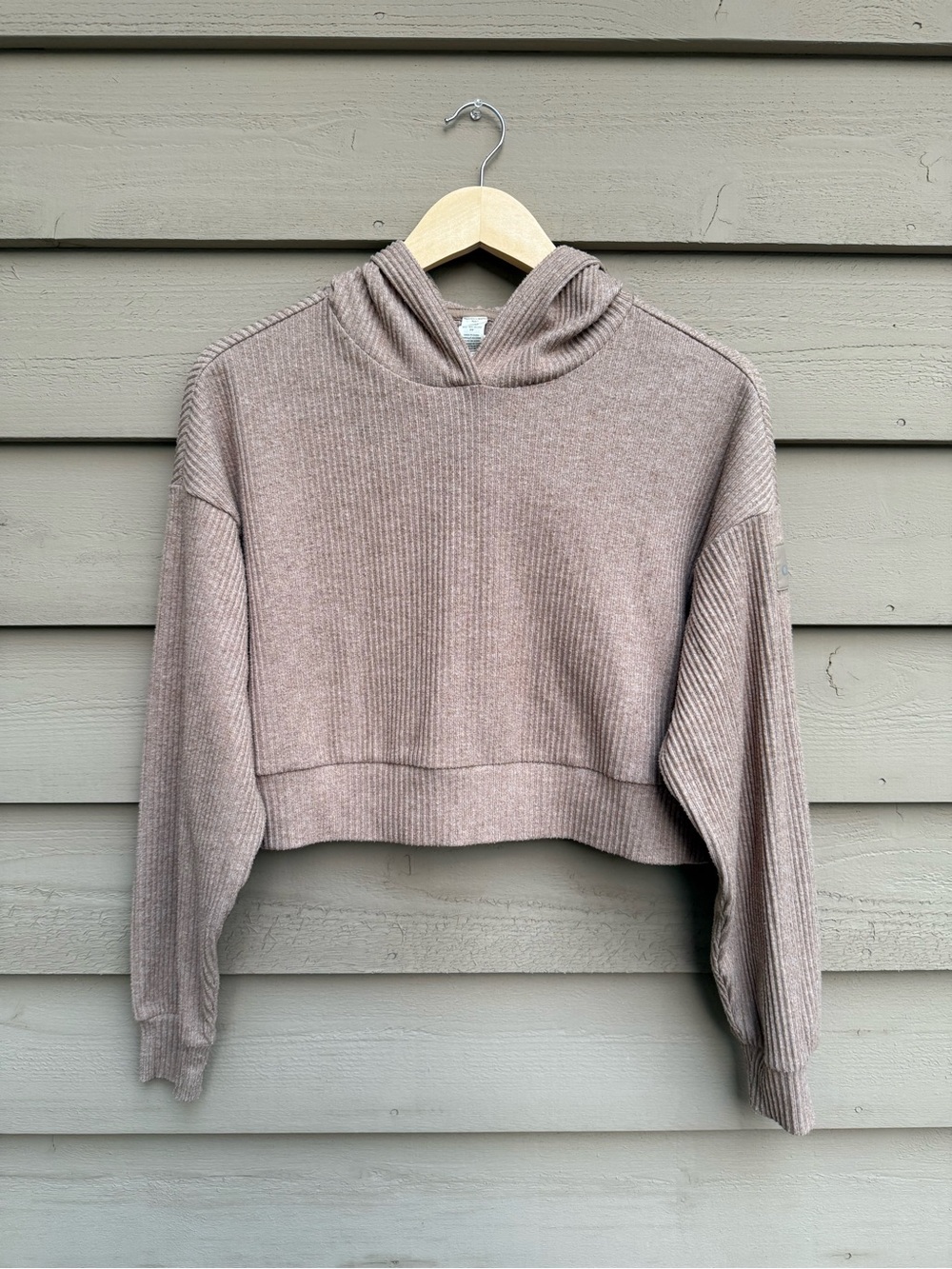 ALO Yoga Amuse Hoodie, Color: Gravel Heather, Size: XS